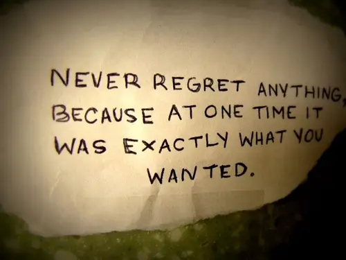 Quotes About Regret. never regret quotes bob