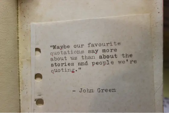 john green about quotes