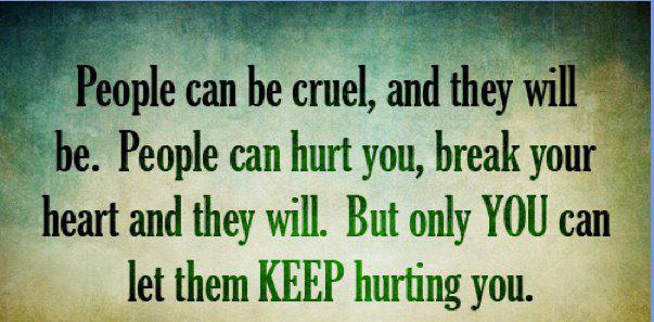 people can be cruel and they will be
